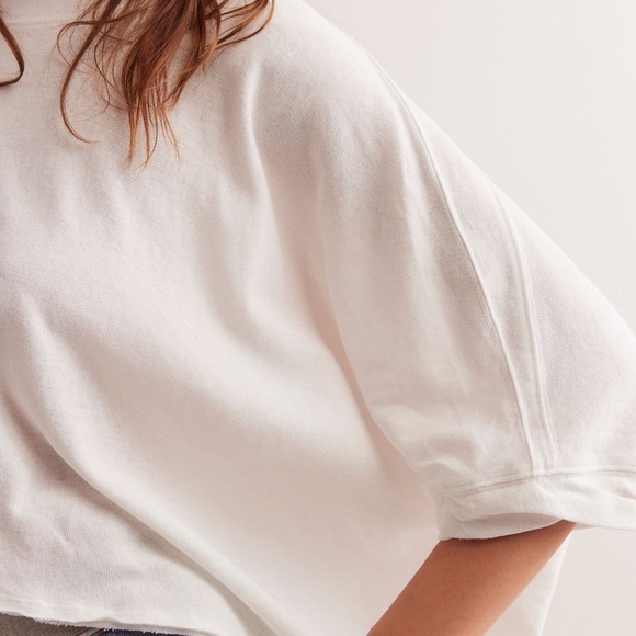 Free People CC Tee Shirt Oversized Size Medium White - Picture 4 of 5